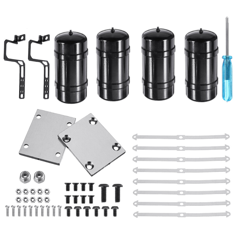 4PCS Upgraded Unassembled Metal Simulation Gas Tanks with Accessories for 1/14 RC Tractors Truck Par