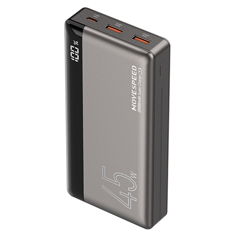 MoveSpeed 45W 20000mAh Powerbank 22.5W PD QC3.0 SCP FCP AFC Snel opladen 2 Input 3 Output LED-displa