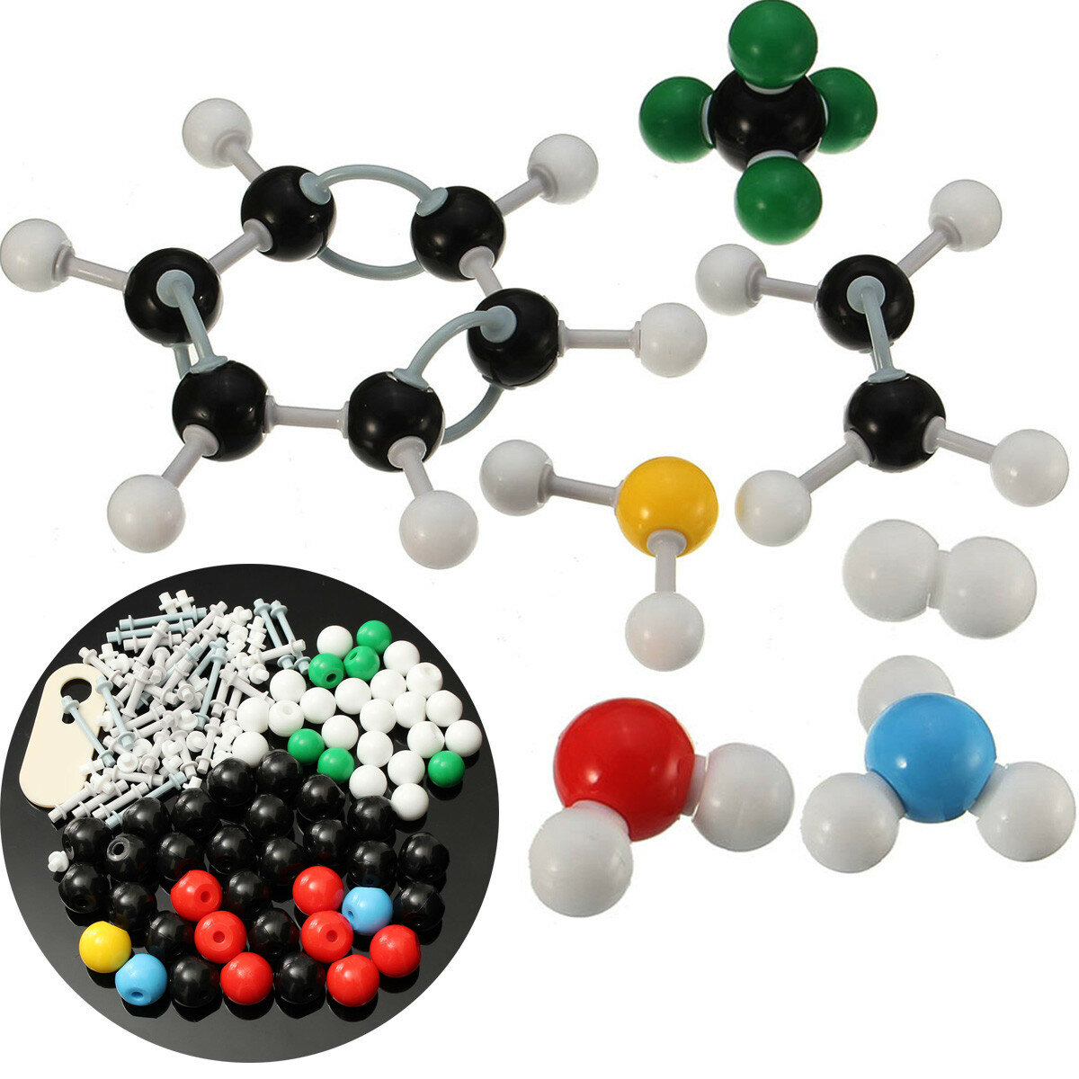 121pcs Organic Chemistry Scientific Atom Molecular Models Teach Set Kit 3d Model for sale online 