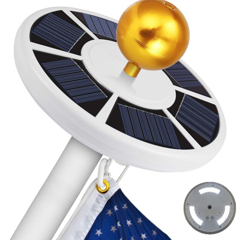 22cmx3.5cm LED Solar Flagpole Light Super-Bright Outdoor Garden Lamp