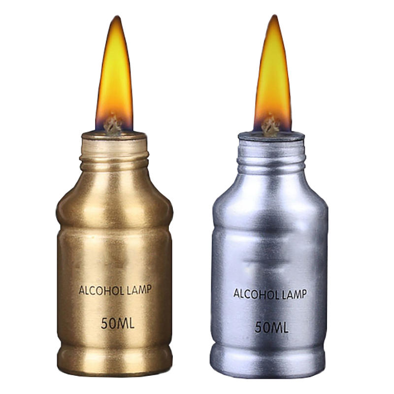 Brûleur d'alcool de cuisinière de lampe d'alcool d'alliage d'aluminium de 50ml pour l'équipement de chauffage de laboratoire