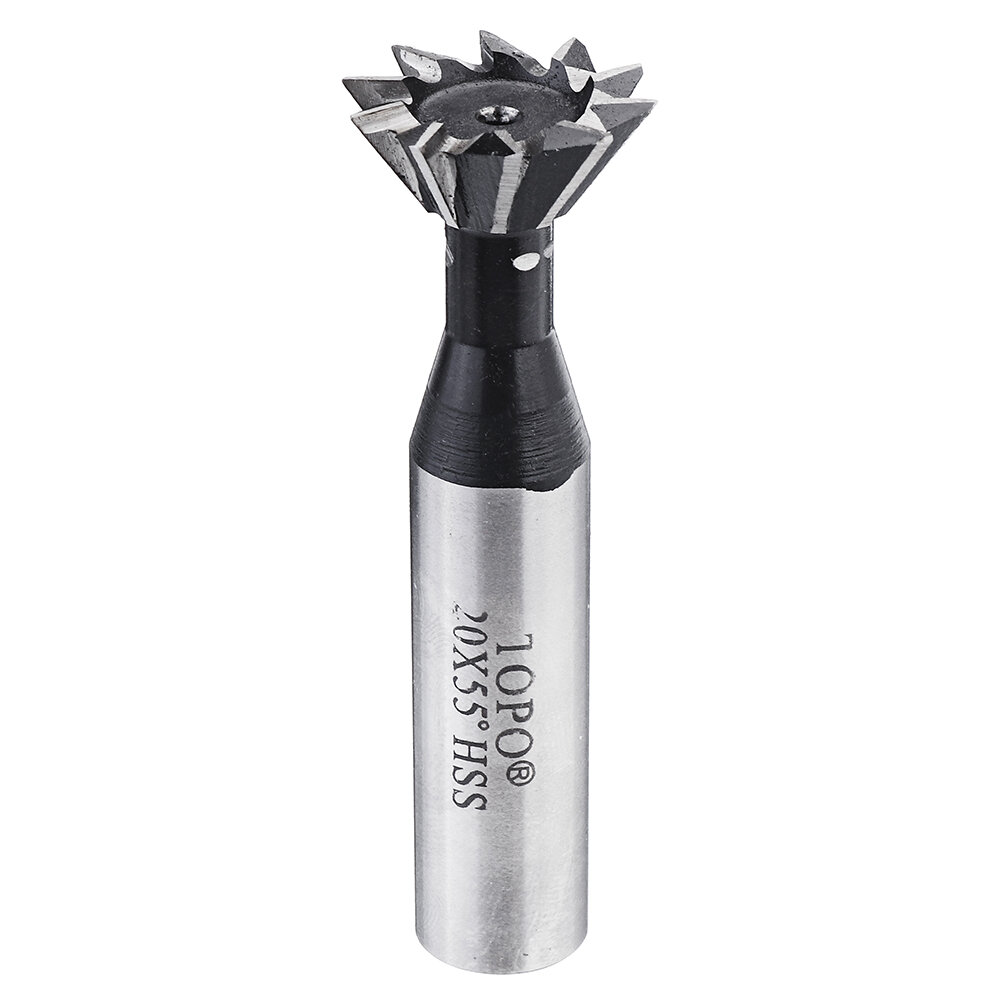 

Drillpro 55 Degree 8-20mm Dovetail Groove HSS Straight Shank Slot Milling Cutter End Mill CNC Bit