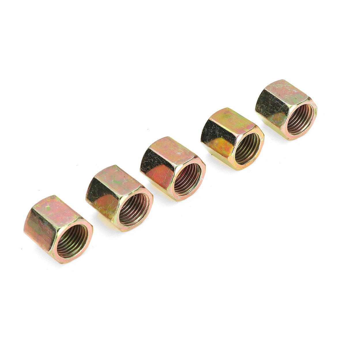5Pcs 3/16" Copper Brake Line Pipe Fittings Female End Union Metric Nuts M10 x 1mm