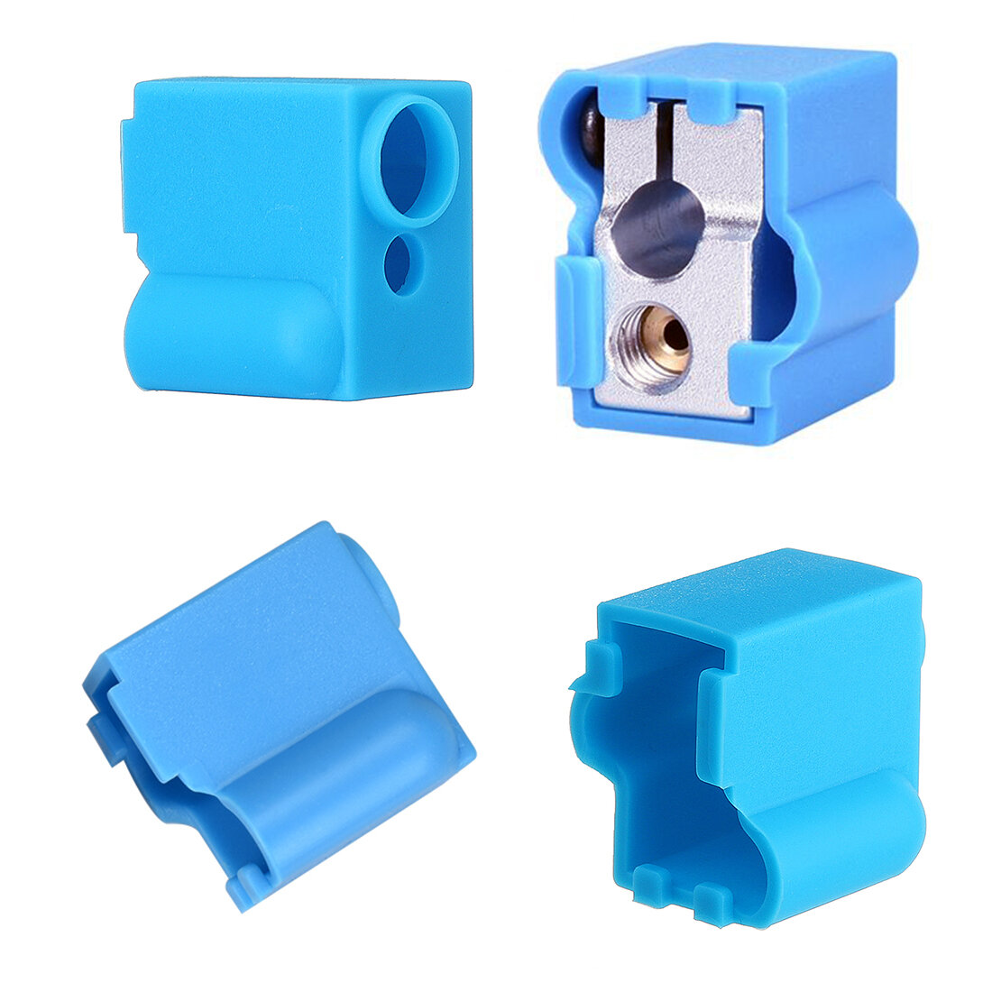 Blue Silicone Volcano Heating Block Protective Case for 3D Printer Part V6 Hotend