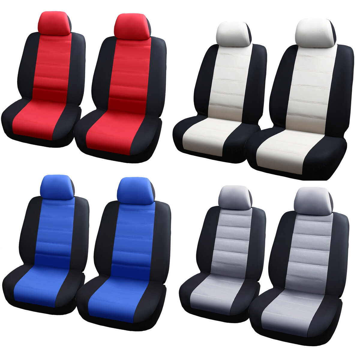 4PCS Universal Front Seat CoverCar Seat Covers Cushion Protectors Washable