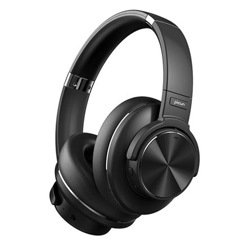 Picun ANC-02 bluetooth 5.0 Headphones Active Noise Cancelling Wireless Headset On-Ear&Over-Ear Headphones USB Fast Charging With HiFi Deep Bass