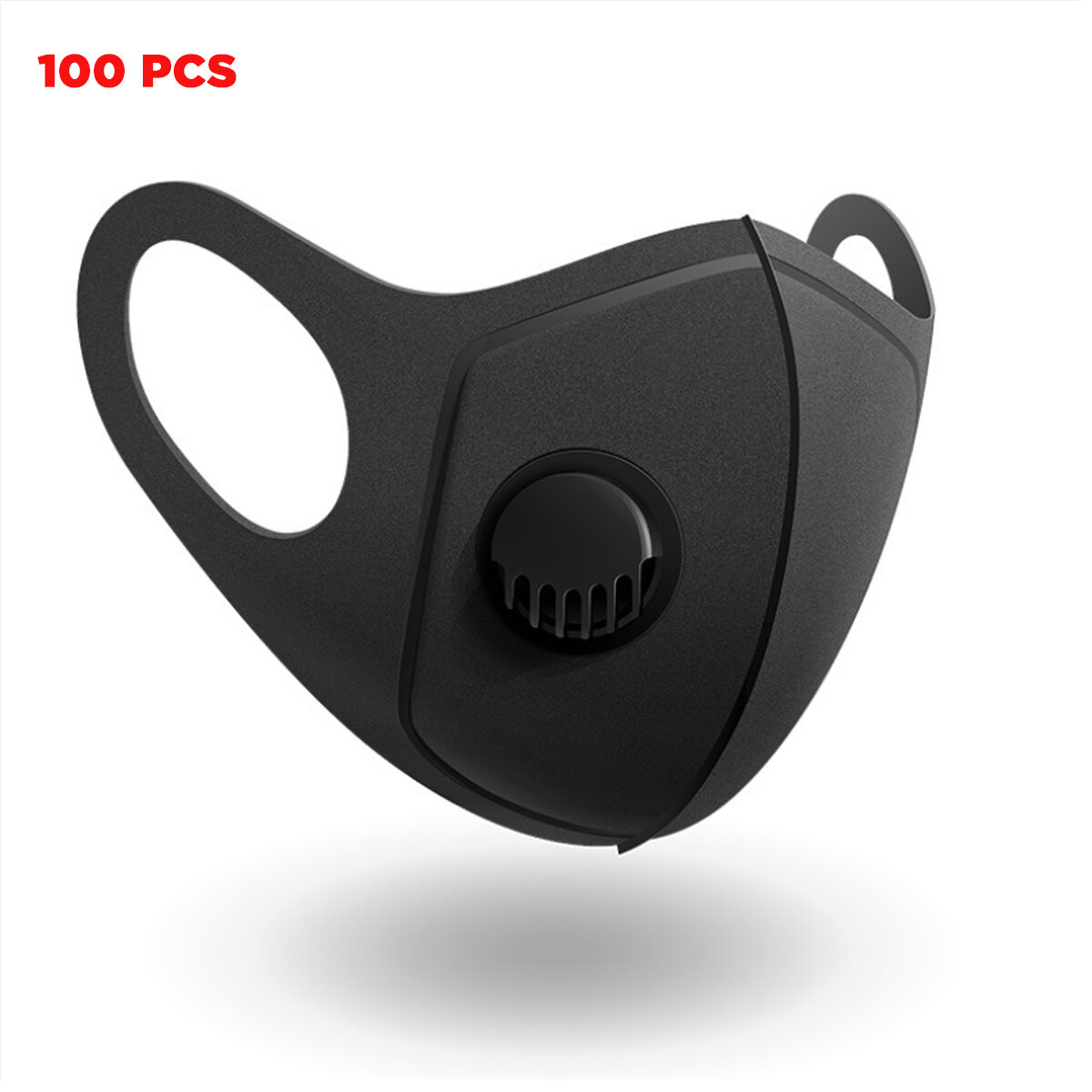 100 peças de máscaras faciais PM2.5 para camping, viagens, ciclismo com filtro de três camadas, respiráveis, anti-poeira, máscara de boca
