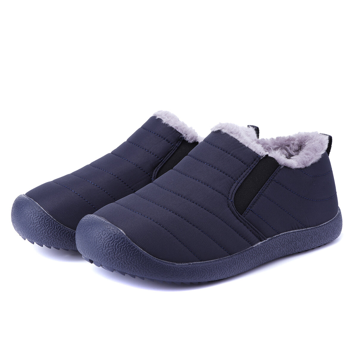 男性冬暖かい足首のブーツの毛皮の裏地防水ハイキングシューズ快適な通気性のマーティンの靴