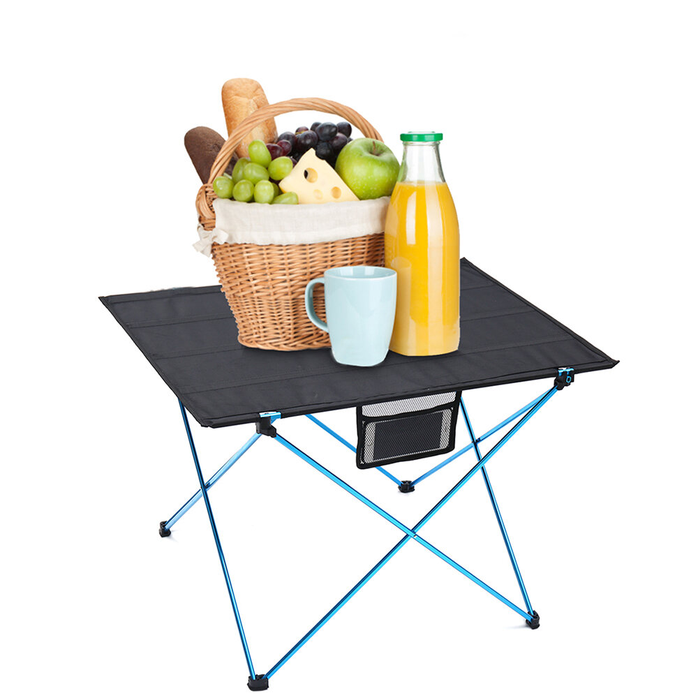 Kamp katlanır masa taşınabilir ultra hafif alüminyum alaşım piknik barbekü kare masa açık tırmanma maksimum yük 150 kg.