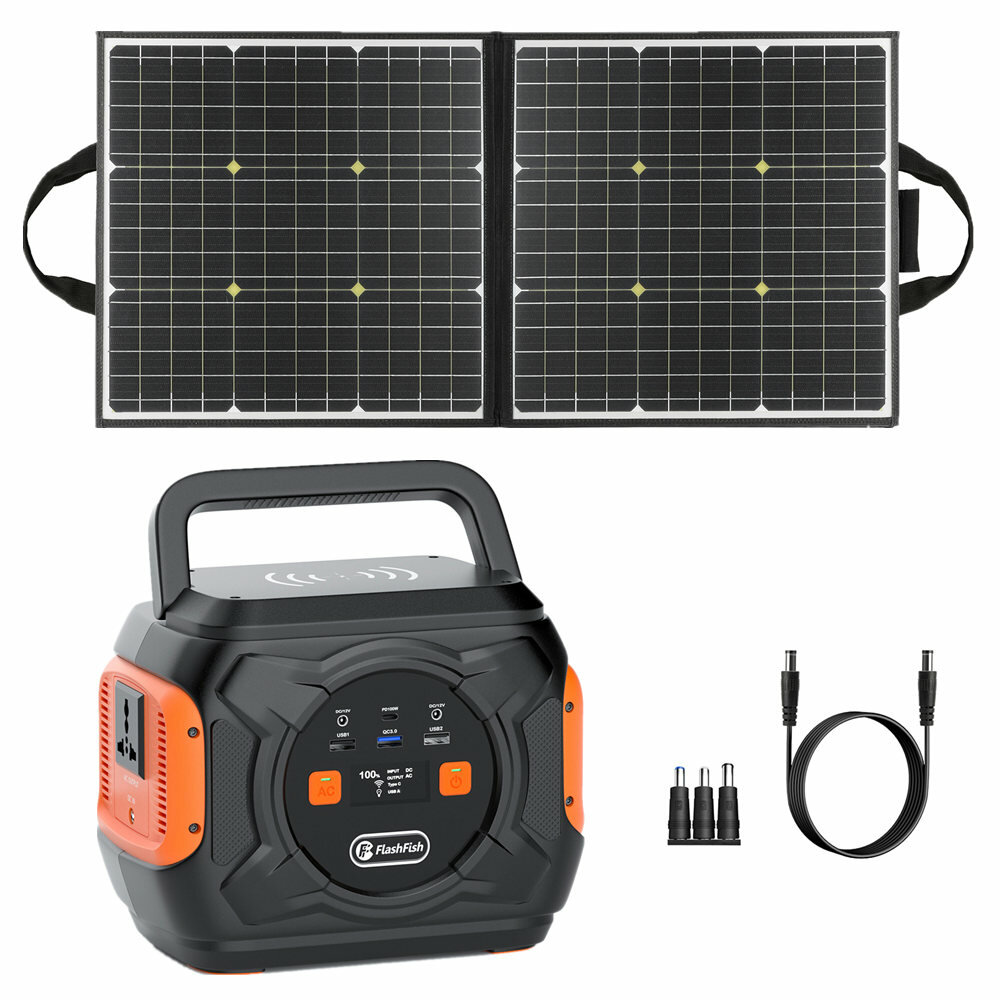 [EU Direct] FLASHFISH A301 320W 80000mAh Portable Power Station Set With 100W Solar Panel For Outdoor Emergency Power Supply