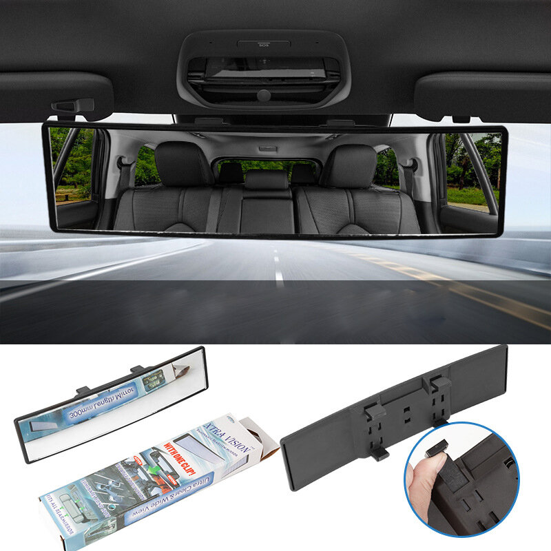 

Car Rearview Mirror HD Large Field Of View Anti-Fog Anti-Glare Wide-Angle Curved Mirror Reversing Auxiliary Mirror