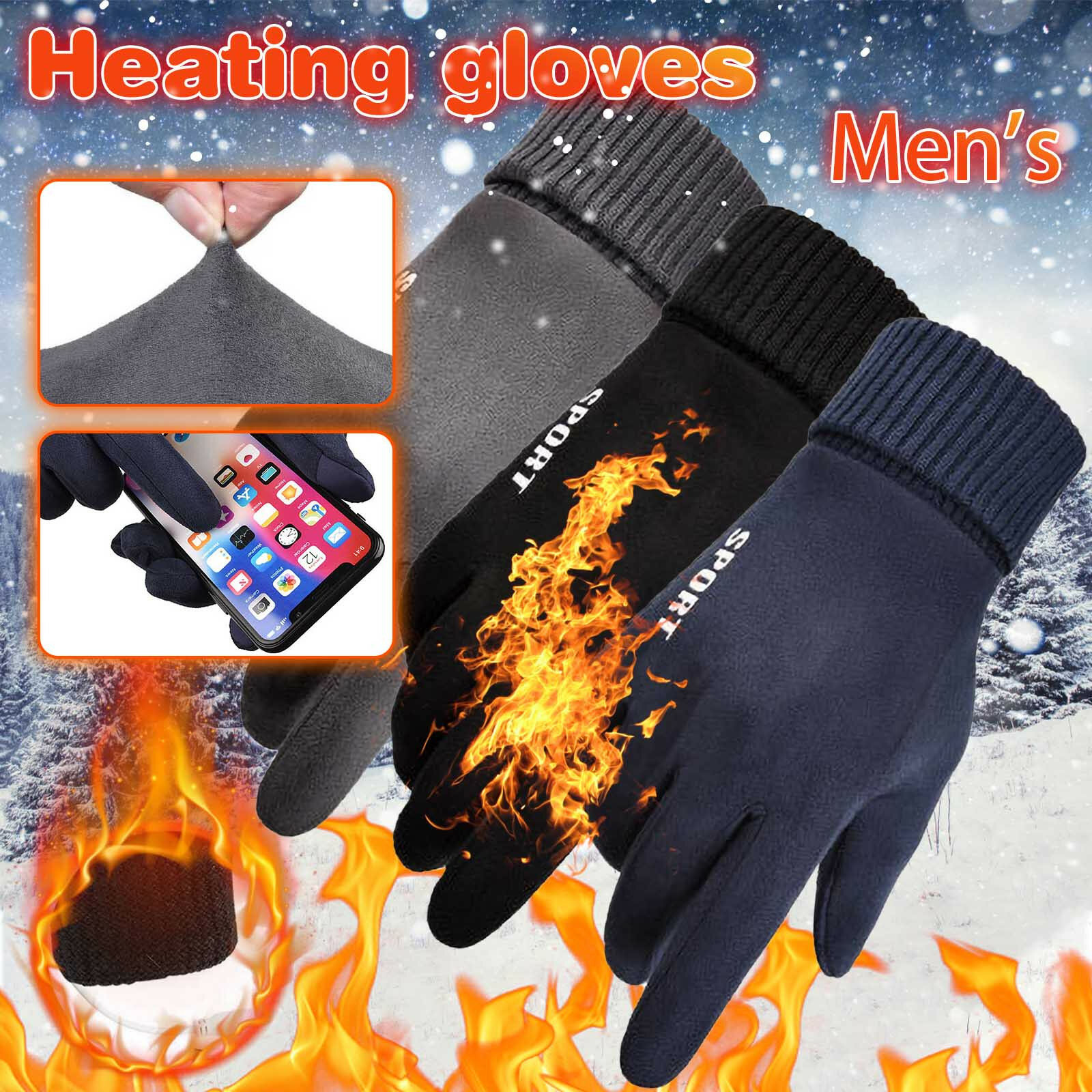 Bakeey Winter Warm Windproof Anti-Slip Touch Screen Outdoors Motorcycle Riding Couple Gloves