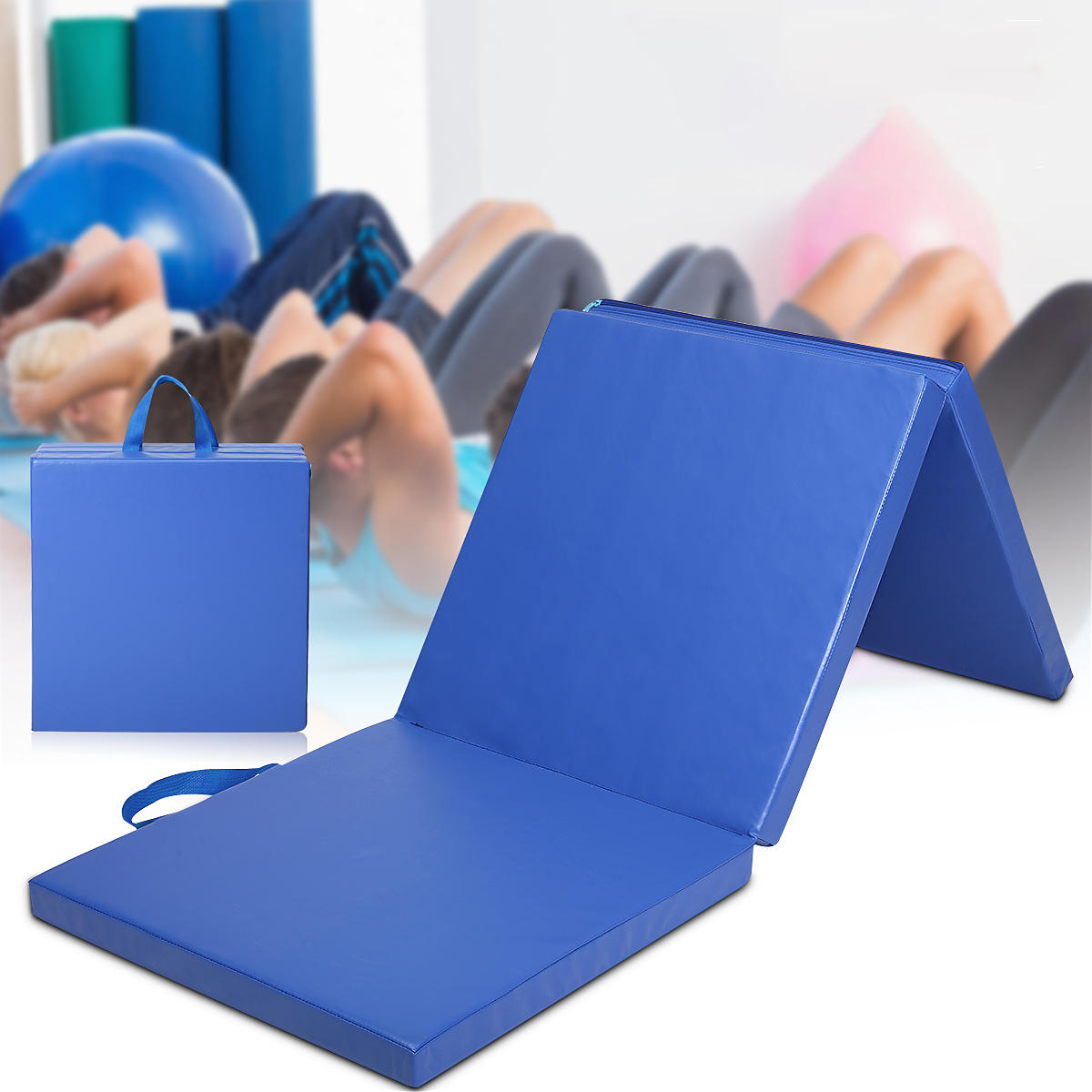 70 × 23 × 2 pollici 3 pieghe Tappetino per ginnastica Yoga Palestra per esercizi ginnici portatile Tumbling Arrampicata Pilates Pad Cuscino