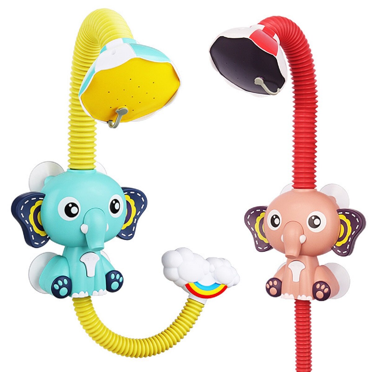 Elektrische olifant kraan douche waternevel Babybadje speelgoed Twee waterafvoer modi voor kinderen 