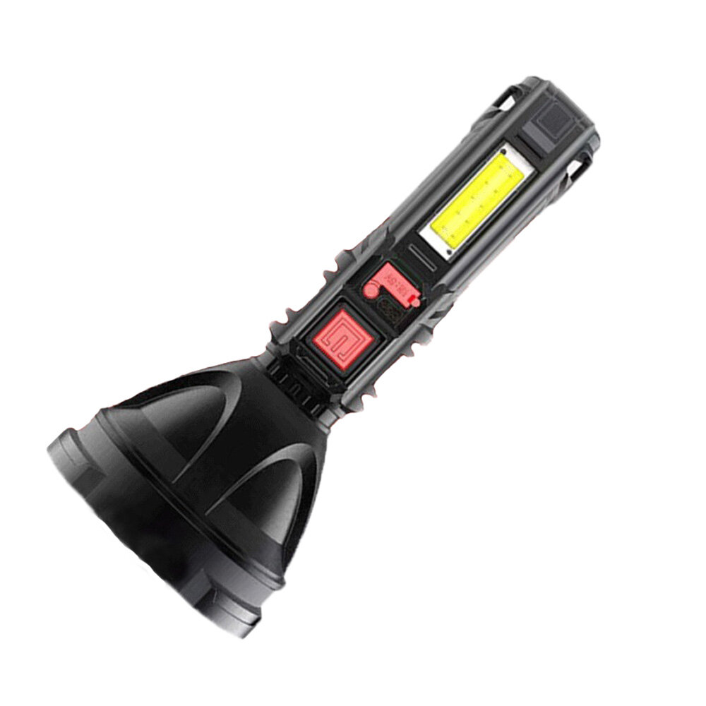 

XANES® S830 P500 LED+COB 2200lm USB Rechargeable Flashlight Dual Light 500m Long Range LED Searchlight with Sidelight