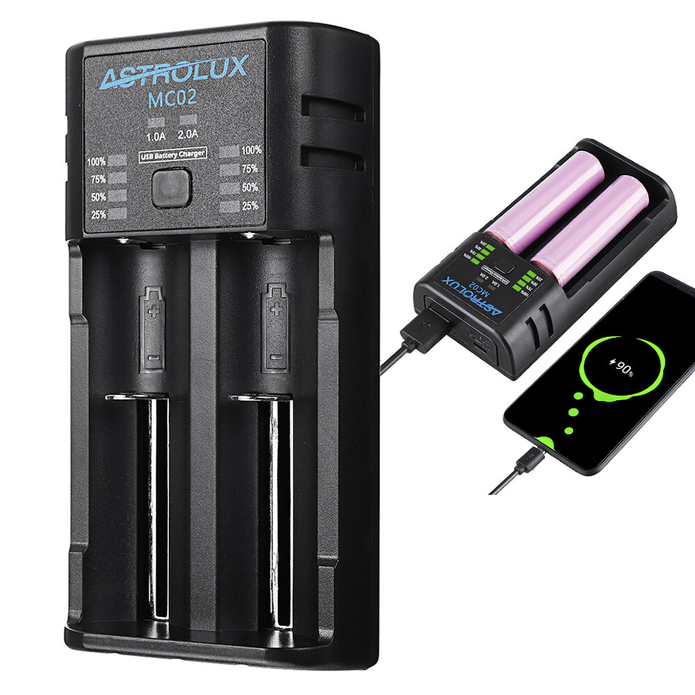 Ładowarka do baterii Astrolux MC02 za $7.99 / ~32zł