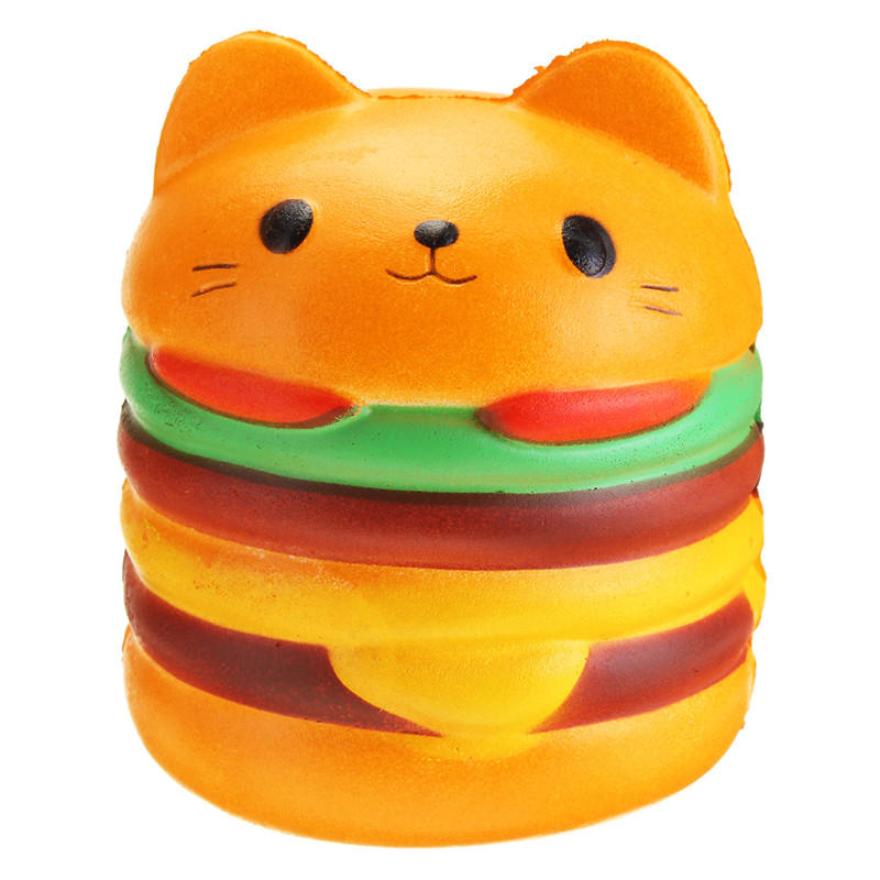 Only 4,92 €, buy best 11 * 10cm squishy cute hamburger cat slow rising cart...