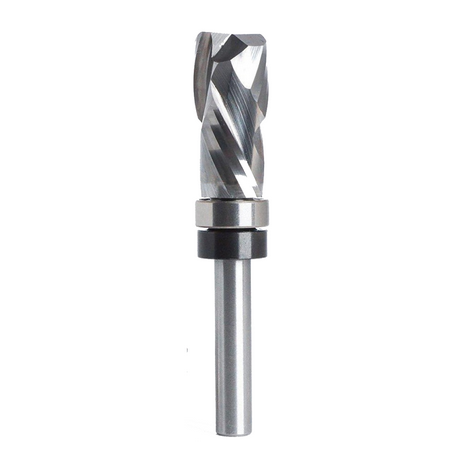 12.7*25.4*67MM Carbide Lower Bearing Spiral Trimming CNC Router Bit End Mill 1/4 6.35mm Shank For Woodworking