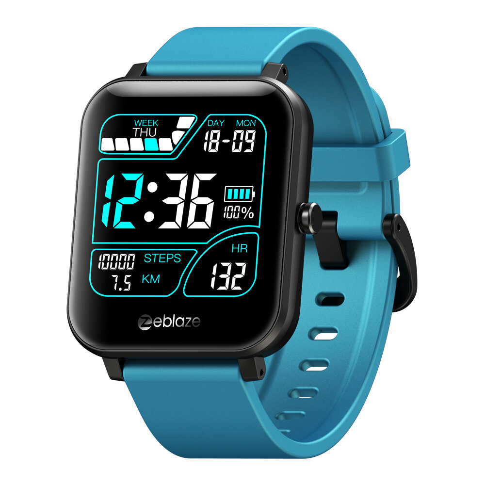 [bluetooth Call] Zeblaze GTS 1.54inch Touch Screen 7x24h Heart Rate Monitor 60+ Watch Faces Weather Display Music Control Custom Dial Smart Watch