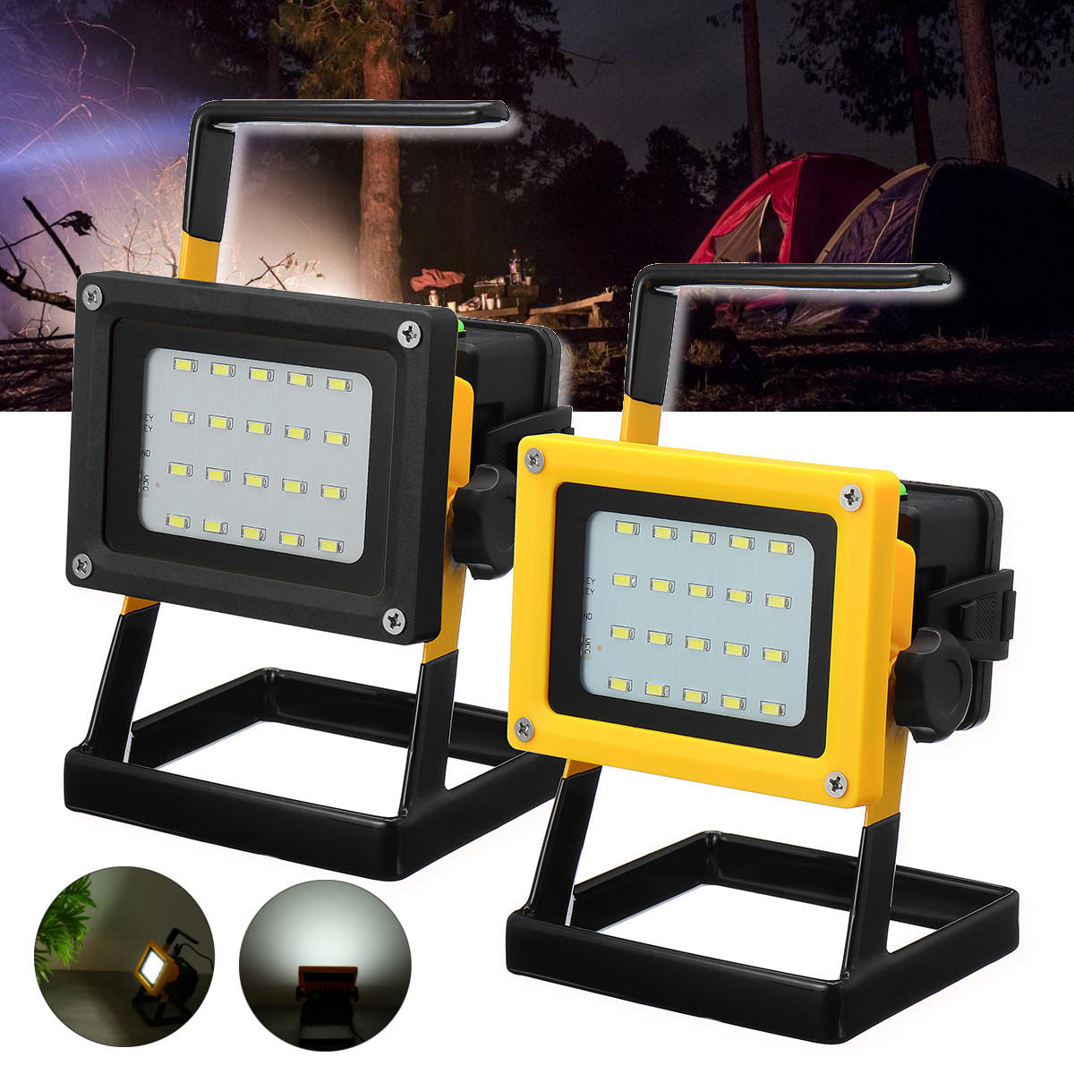 35W 20 LED Outdoor Work Light Floodlight Spotlight IP65 Waterproof Camping Emergency Lantern