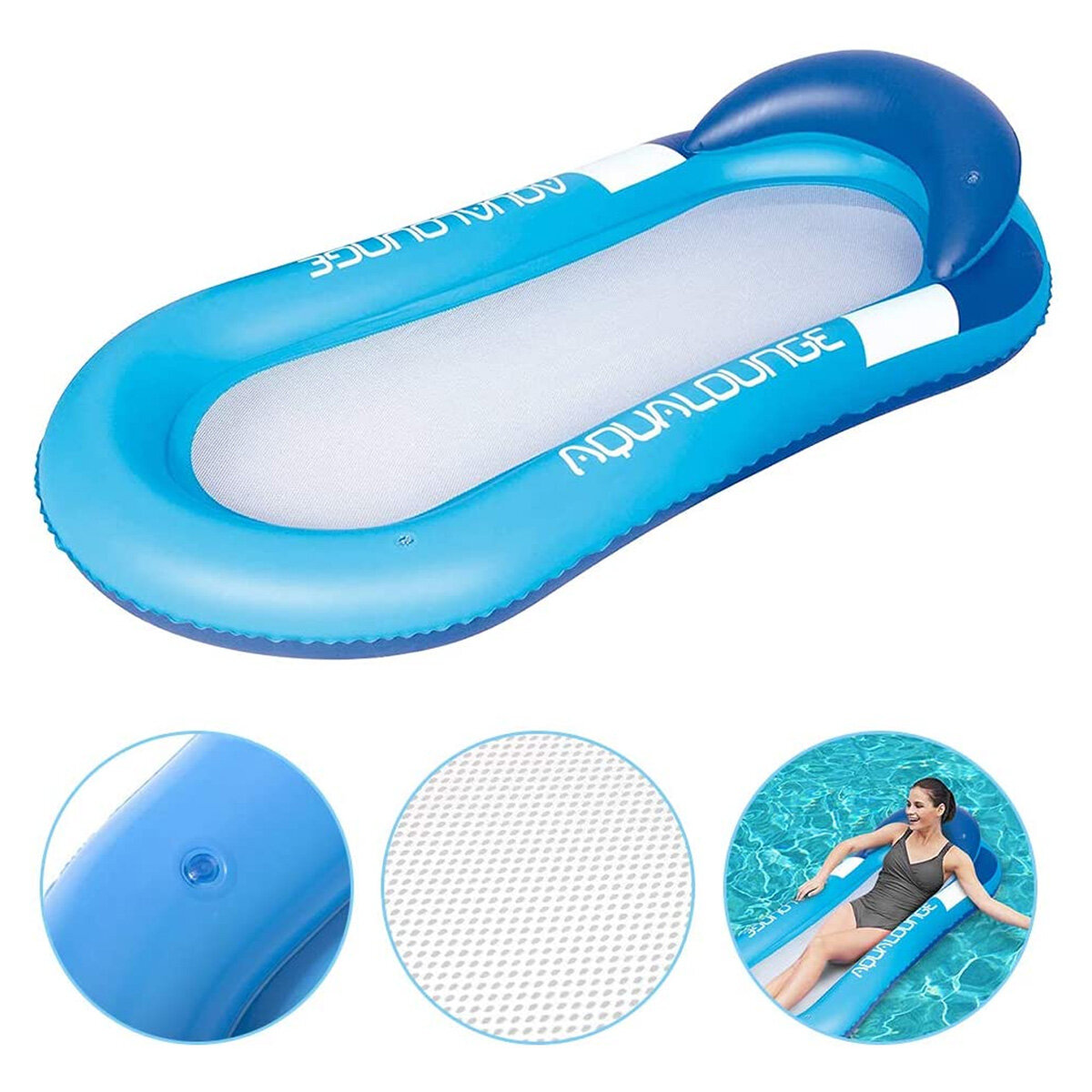 Inflatable Hammock Swimming Pool Float Raft Water Sport Lounge Summer Beach Outdoor Fishing