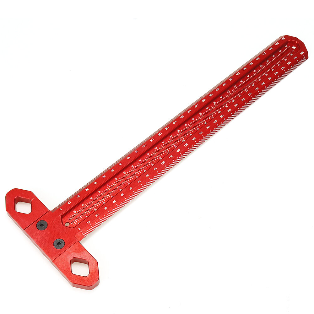 Aluminum Alloy Precision Marking Ruler Woodworking Multifunctional Scale Ruler Hole Ruler Woodworking Ruler Measuring To