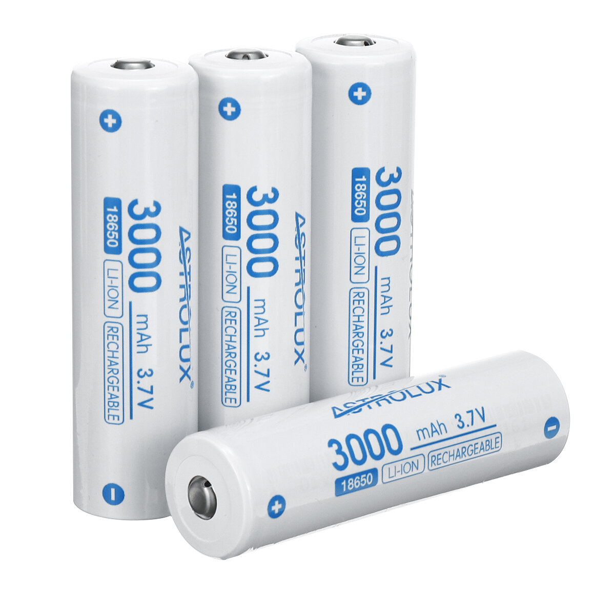4Pcs Astrolux? C1830 3000mAh 3.7V 18650 Unprotected Li-ion Battery Rechargeable Lithium Power Cell 9