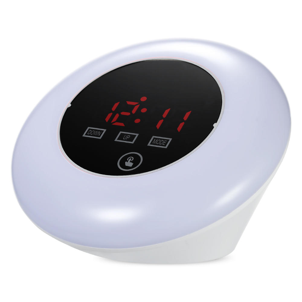 TS - S23 LED Display Digitale thermometer Hygrometer met bureautafel klok USB Power RGB licht LED al