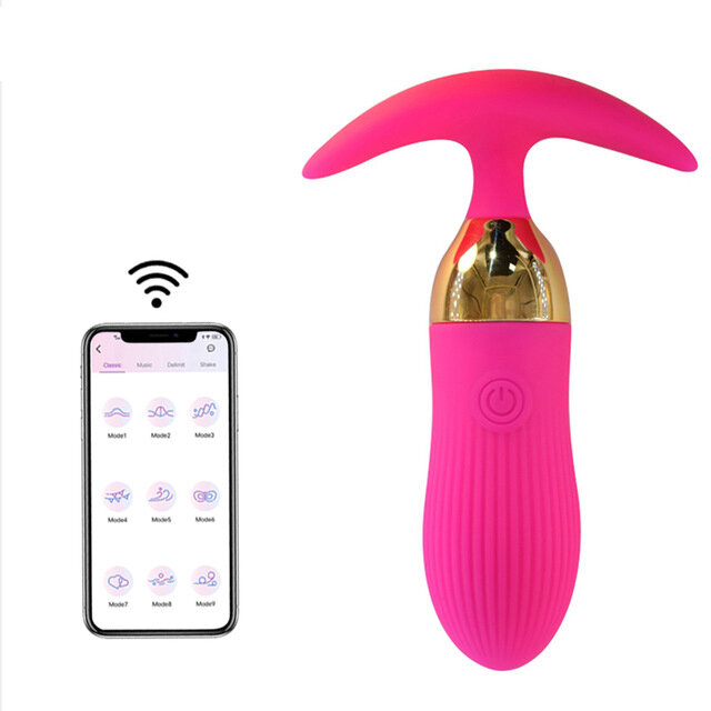 

APP Anal Vibrator Bluetooth Wear Butt Plug Prostate Massage Music Video Wireless Control Anal Plug Dildo Sex Toys For Me