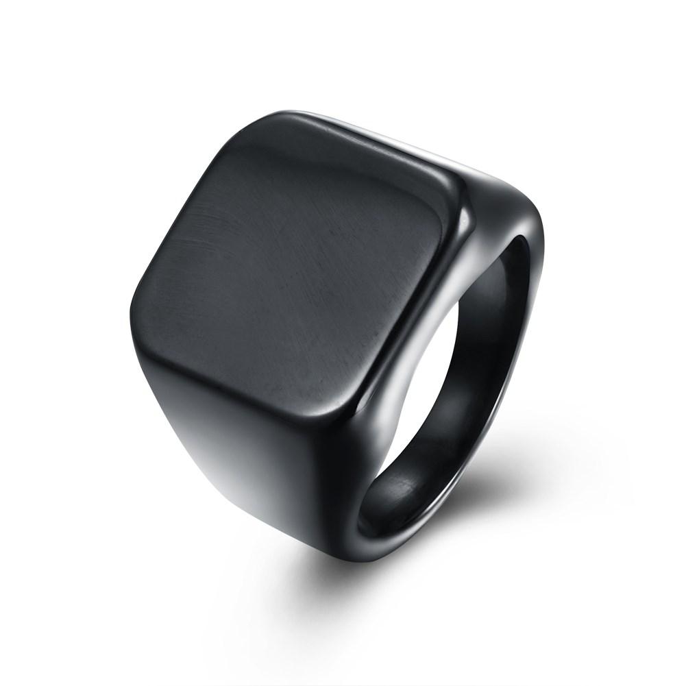 Unisex Luxe Titanium Staal Ring Pistool Zwarte Plated Vinger Ring voor Mannen