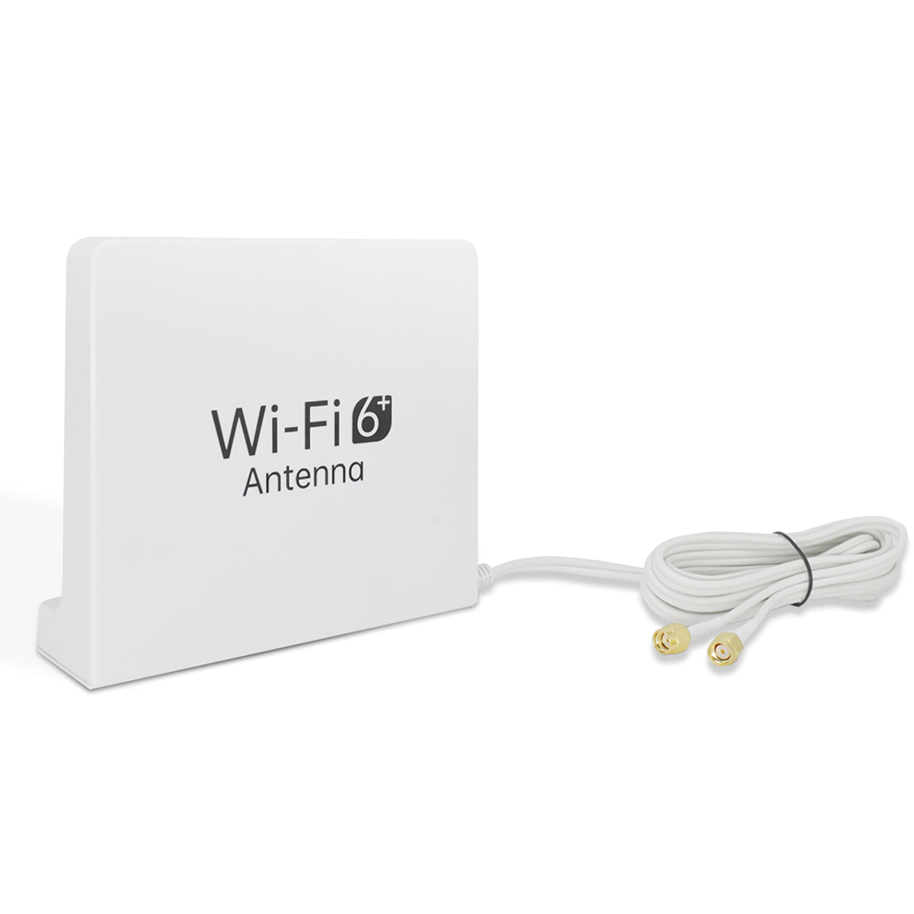 6dBi High Gain WiFi6 Antenna Dual Band 2.4G 5G WiFi RPSMA Male Connector Antenna Magnetic Base 1.5m Cable