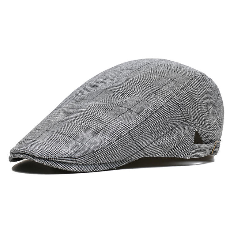 Mens Outdoor Summer Breathable Lattice Beret Hat