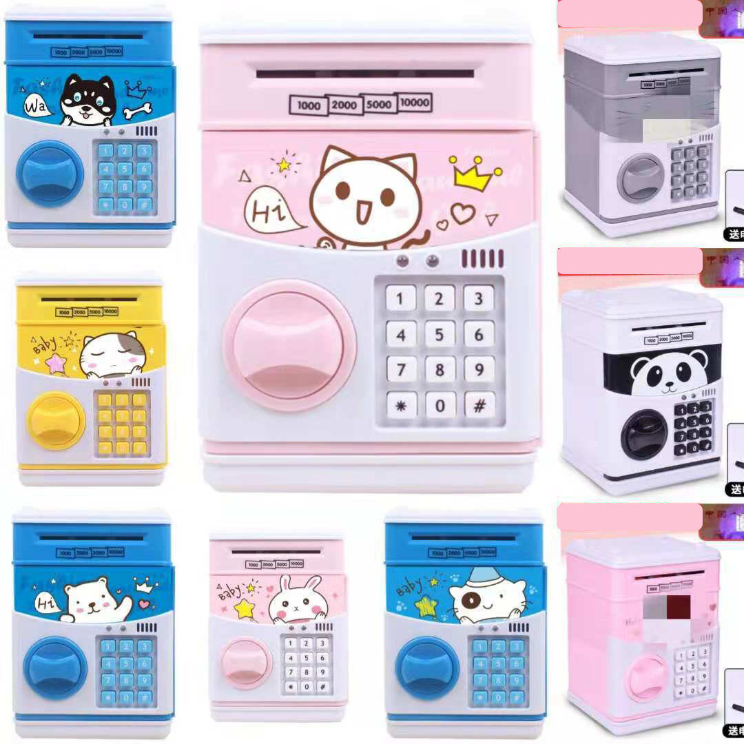 Coins Saving Box Bank Safe Box Automatic Deposit Banknote Christmas Gift Panda Electronic Piggy Bank