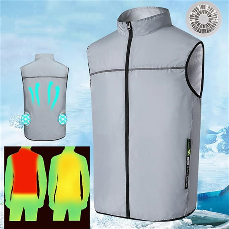 Giacca con aria condizionata TENGOO a tre velocità, abbigliamento isolante dal calore, copertura solare, giacca continua