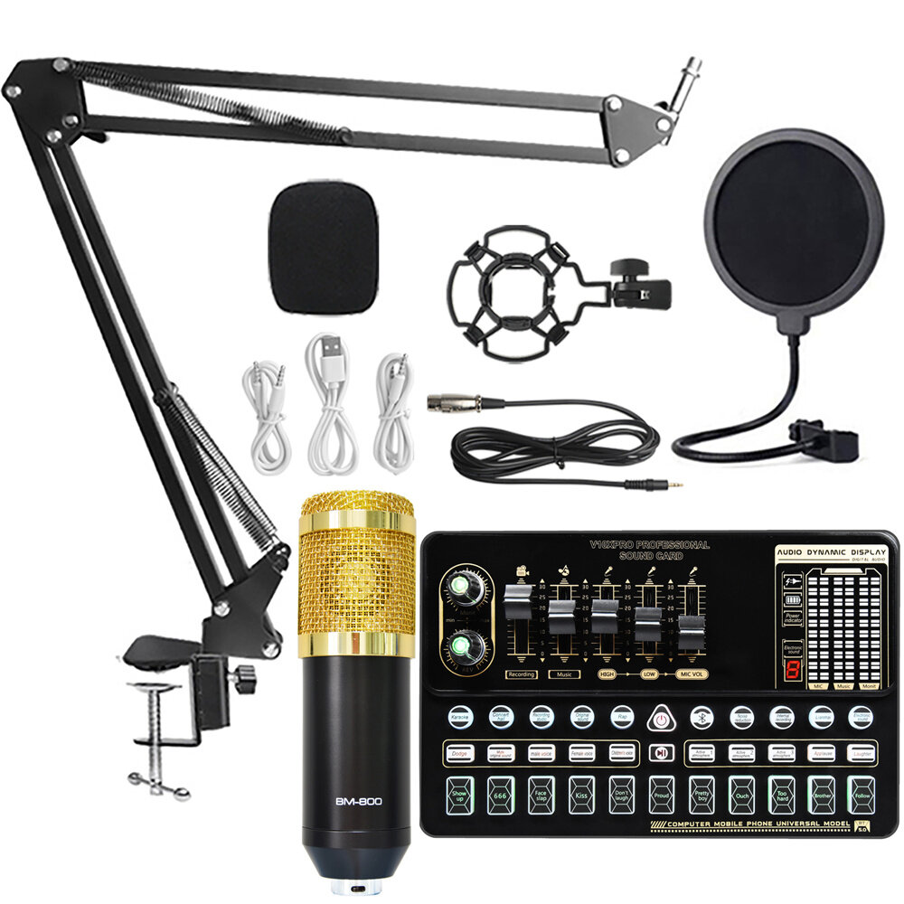 best price,bm800,condenser,microphone,kit,with,v10x,pro,discount
