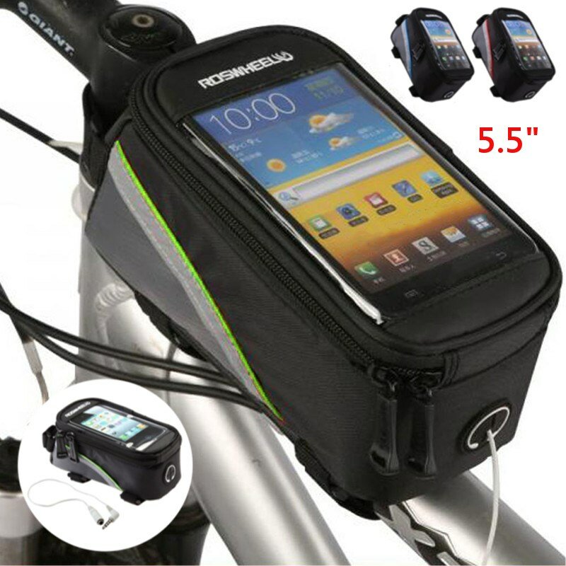 ROSWHEEL 5.5 inch Bike Phone Bag Regendicht Touchscreen Fiets Voorframe Tas Fietsen Bike Phone Bag