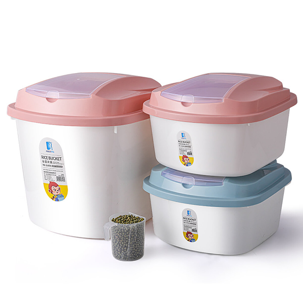 Luchtdichte opslagcontainer voor voedsel voor huisdieren Rijstemmer Opslagcontainer Doos voor het opslaan van rijstmeel Droog voedsel voor huisdieren