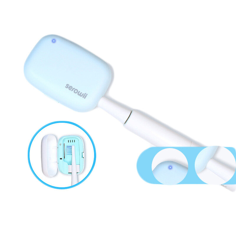 SEROWII Esterilización con desinfectante de cepillo de dientes eléctrico UV Caja Diente portátil Cepillo Esterilizador de cepillo de dientes Caja Desde 