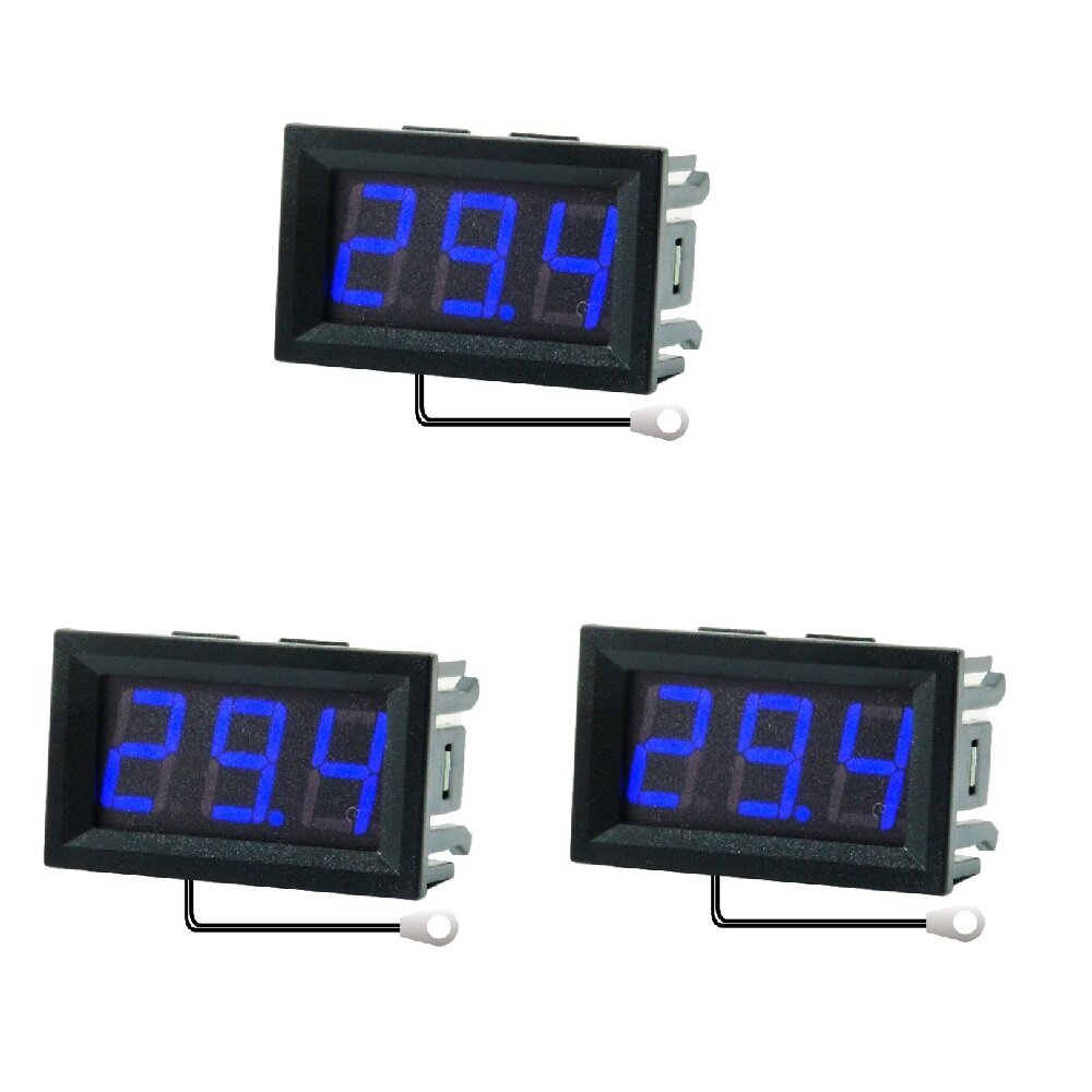 3Pcs 0.56 Inch Mini Digital LCD Indoor Convenient Temperature Sensor Meter Monitor Thermometer with 