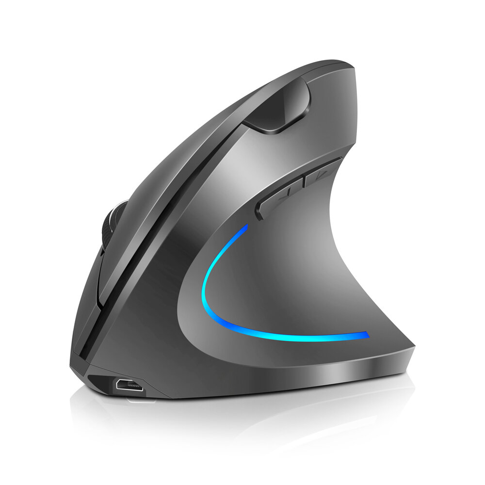 KEPUSI H1 Wireless Mouse 2.4G Wireless Vertikale Form 2400 DPI LED Beleuchtung Maus Maus Handprävention für Büroarbeiten