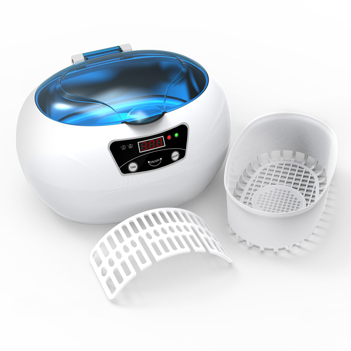 

Skymen Greenhome 600ml Ultrasonic Cleaner Bath Timer for Jewelry Parts Glasses Manicure Stones Cutters Dental Razor Brus