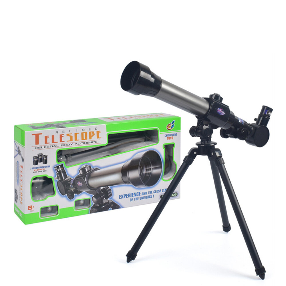 

HD 20X 30X 40X Times Refractor Eyepiece Astronomical Telescope with Tripod Science Experiment Toys for Children Gift