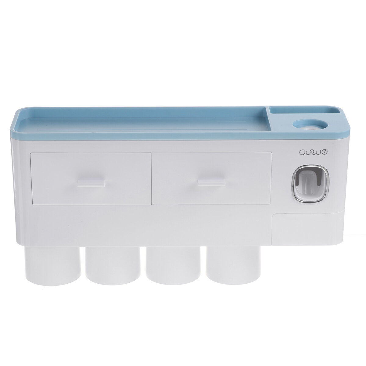 Tandenborstelhouder Automatische Tandpasta Dispenser Met Beker Wandmontage Toiletartikelen Opbergrek