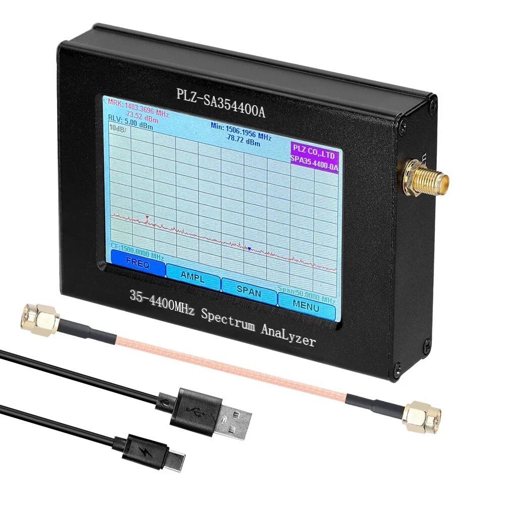 35-4400Mhz Lcd-kleurenscherm Full Touch Screen Spectrum Netwerk Analyzer Signaalbron Tracking-Bron B