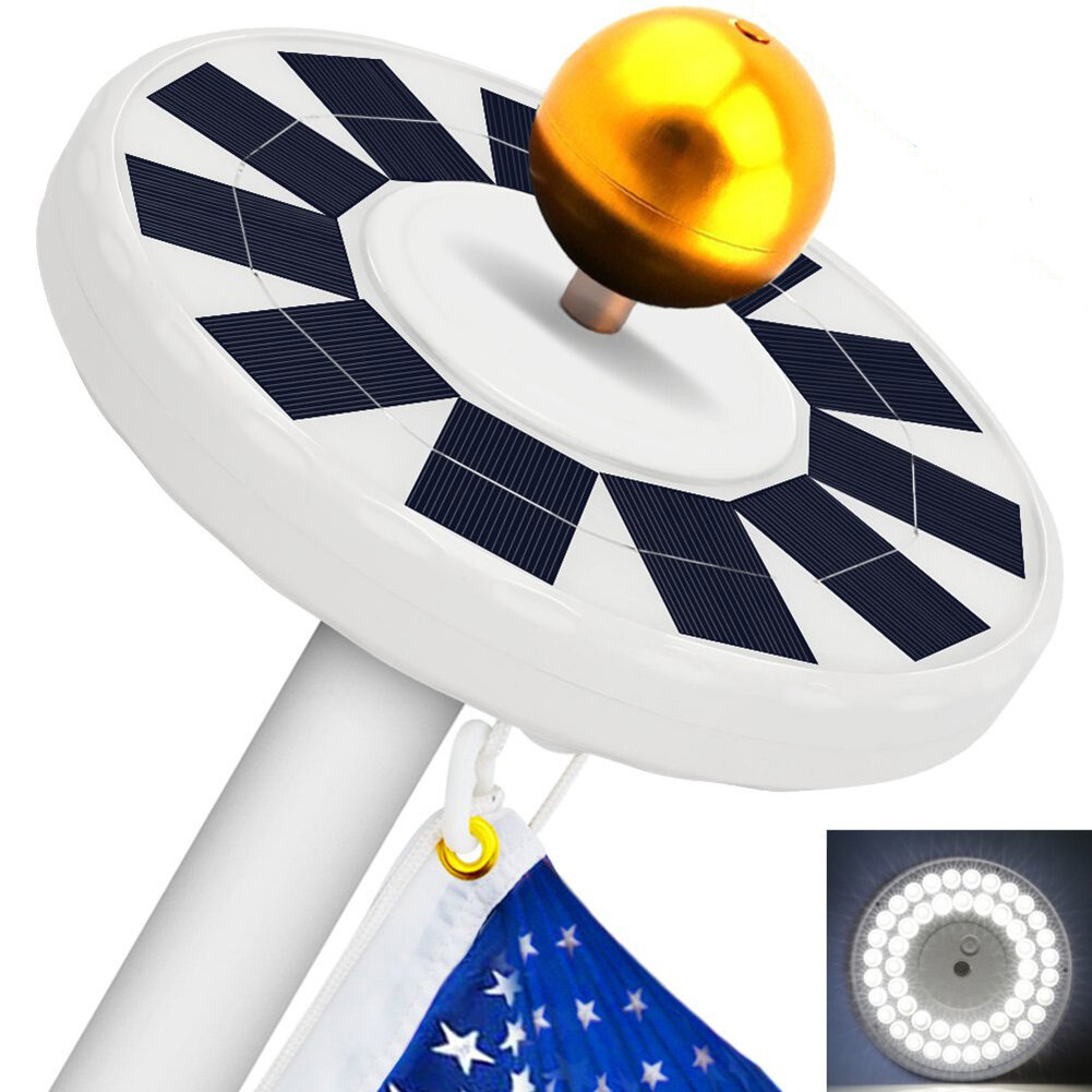 سارية العلم الشمسية ضوء 48LED سارية العلم الشمسية ضوء النازل ضوءing ل 15 إلى 25 قدم علم القطب توبر