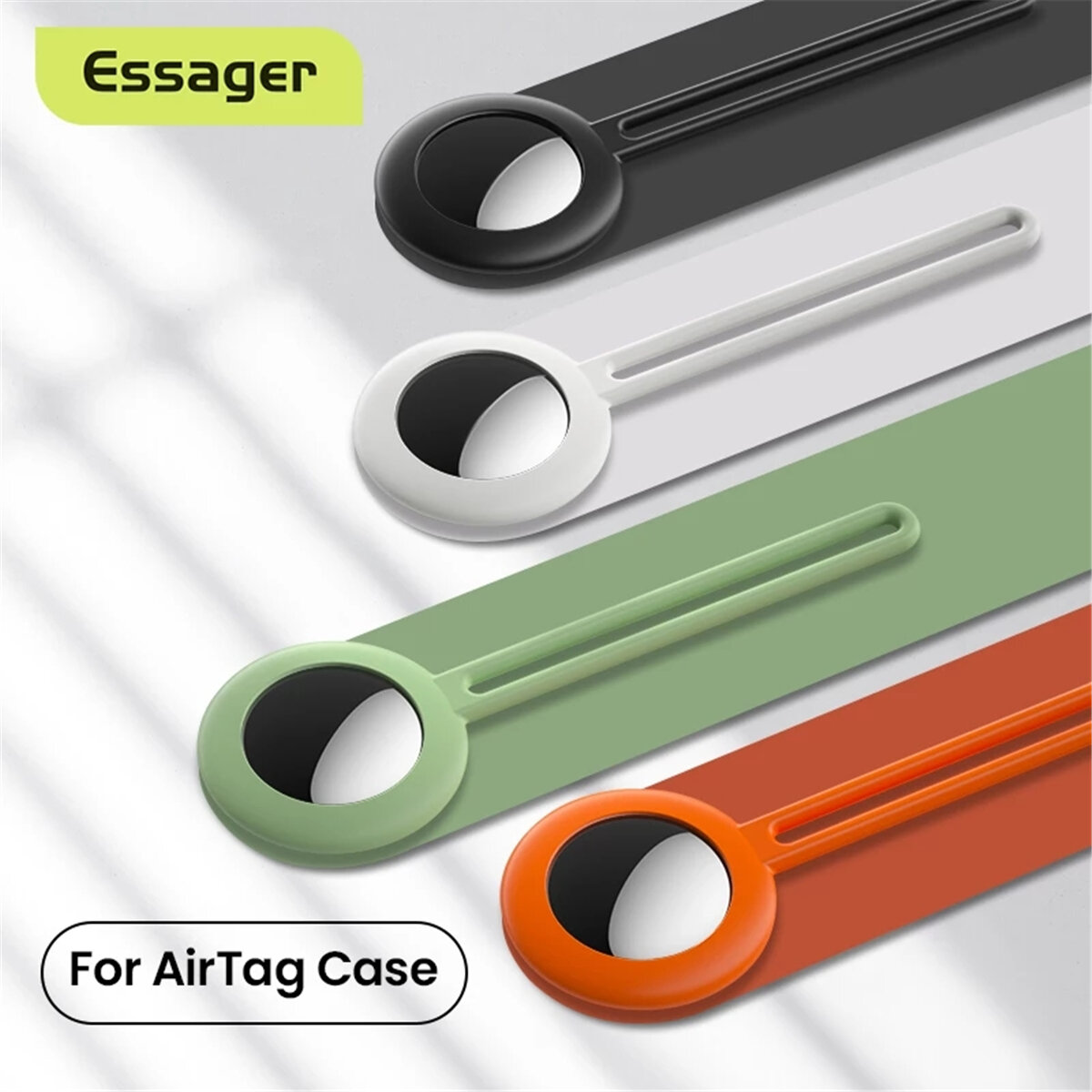 ESSAGER Protective Case Liquid Silicone Shockproof Cover Anti-Lost Protector Location Tracker For Air Tags