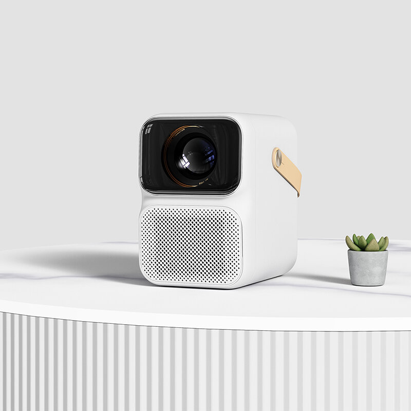 XIAOMI Wanbo T6max Android 9.0 1080P Projector 550ANSI Lumens Electric Focus Four-Point Keystone Correction 5G-WIFI Wireless Cast Screen Bluetooth 5.0 2+16GB AI Voice Control Home Theater Mini Projector Outdoor Movie EU Plug