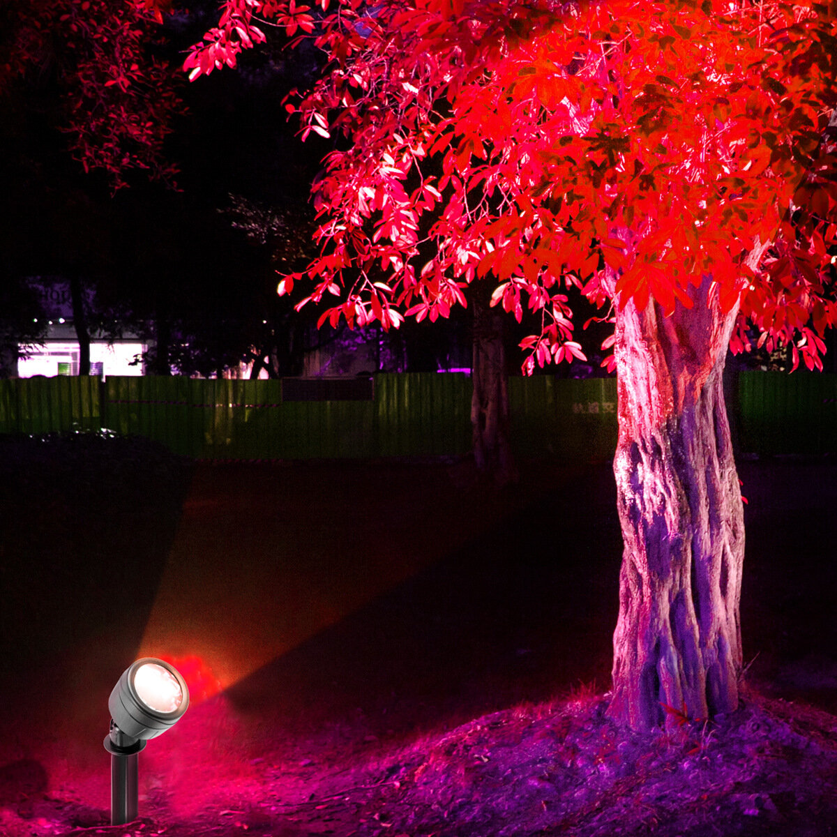 RGB LED Lawn Light IP67 Waterproof360° Adjustable Colored Landscape Lighting Outdoor Spotlights