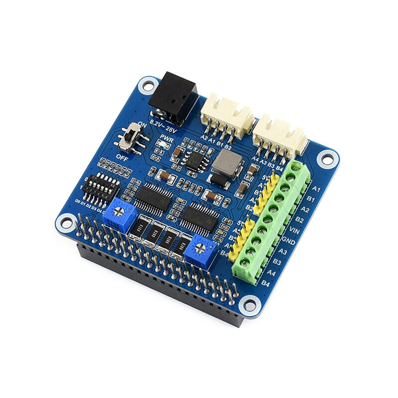 Stepper Motor HAT for Raspberry Pi DRV8825 Drives Two Stepper Motors Up to 1/32 Microstepping
