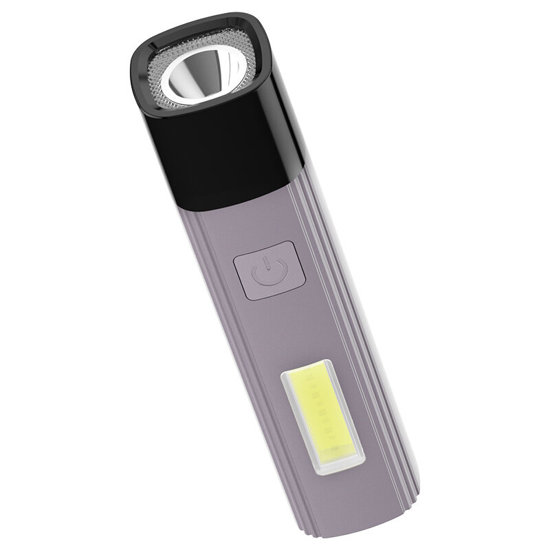 

XANES® Двойной светильник LED + COB Мини-фонарик Внешний аккумулятор для мобильного телефона USB-C Перезаряжаемый SOS На